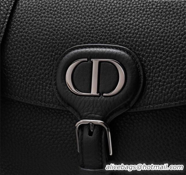 Luxury New Dior Medium Dior Bobby Bag in Grained Calfskin M9319 All Black 2024