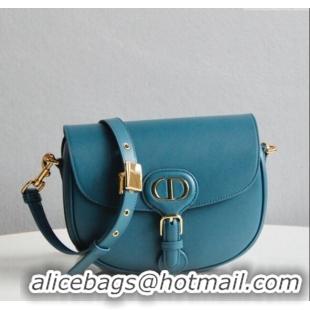 Buy Classic Dior Medium Dior Bobby Bag in Box Calfskin M9319 Blue 2024