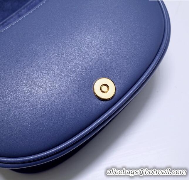 Top Quality Dior Small Dior Bobby Bag in Box Calfskin M9317 Blue 2023