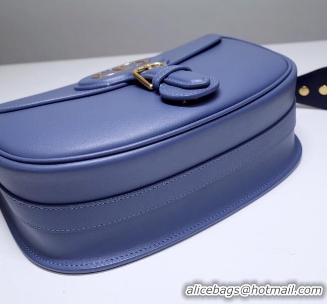 Inexpensive Dior Large Dior Bobby Bag in Box Calfskin M0319 Blue 2024