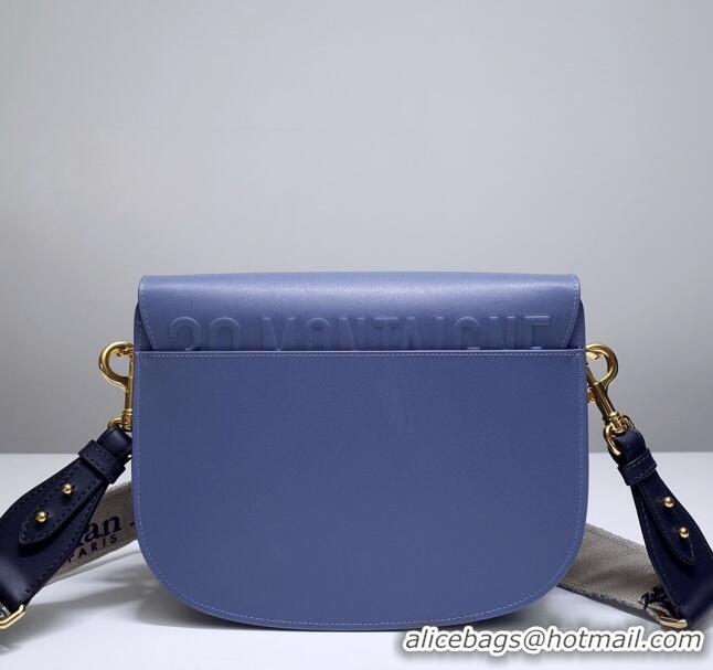 Inexpensive Dior Large Dior Bobby Bag in Box Calfskin M0319 Blue 2024