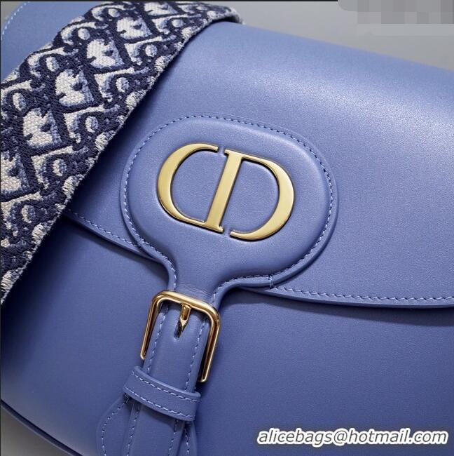 Inexpensive Dior Large Dior Bobby Bag in Box Calfskin M0319 Blue 2024