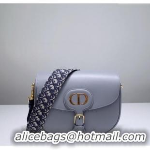 Inexpensive Dior Large Dior Bobby Bag in Box Calfskin M0319 Grey 2024