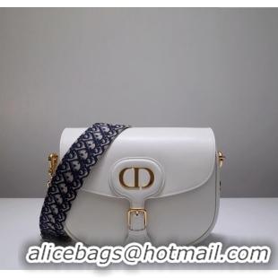 Noble Discount Dior Large Dior Bobby Bag in Box Calfskin M0319 White 2024