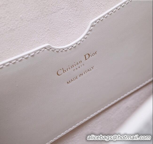 Noble Discount Dior Large Dior Bobby Bag in Box Calfskin M0319 White 2024