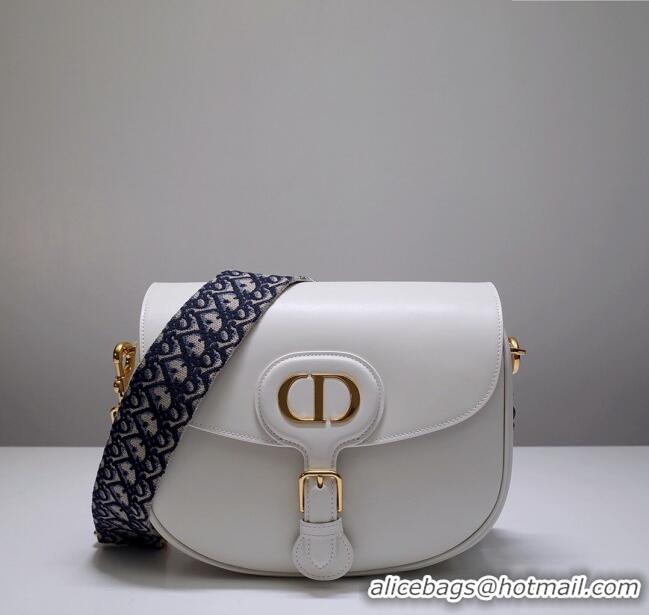 Noble Discount Dior Large Dior Bobby Bag in Box Calfskin M0319 White 2024