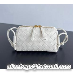 Spot Best Bottega Veneta Intrecciato Leather Concert Pouch Mini bag 794258 White 2024