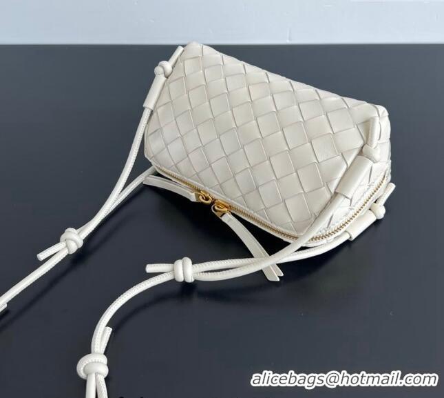 Spot Best Bottega Veneta Intrecciato Leather Concert Pouch Mini bag 794258 White 2024