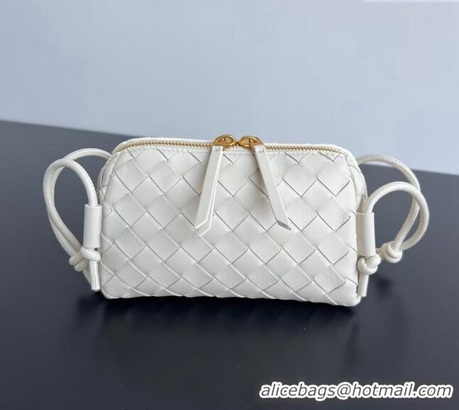 Spot Best Bottega Veneta Intrecciato Leather Concert Pouch Mini bag 794258 White 2024