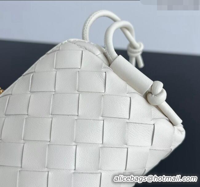 Spot Best Bottega Veneta Intrecciato Leather Concert Pouch Mini bag 794258 White 2024