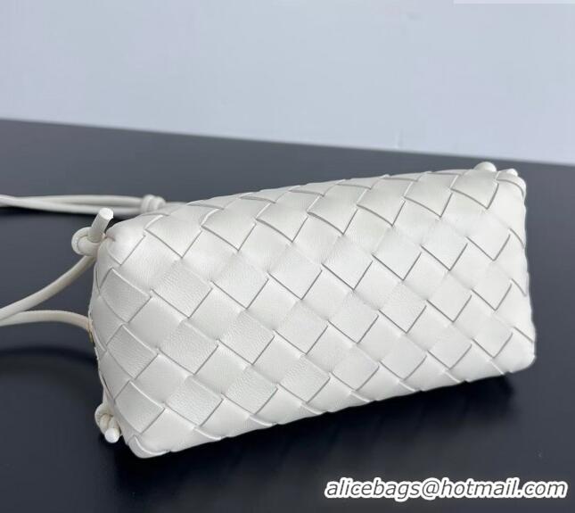 Spot Best Bottega Veneta Intrecciato Leather Concert Pouch Mini bag 794258 White 2024