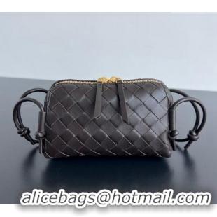 Buy Classic Bottega Veneta Intrecciato Leather Concert Pouch Mini bag Fondant 794258 Brown 2024