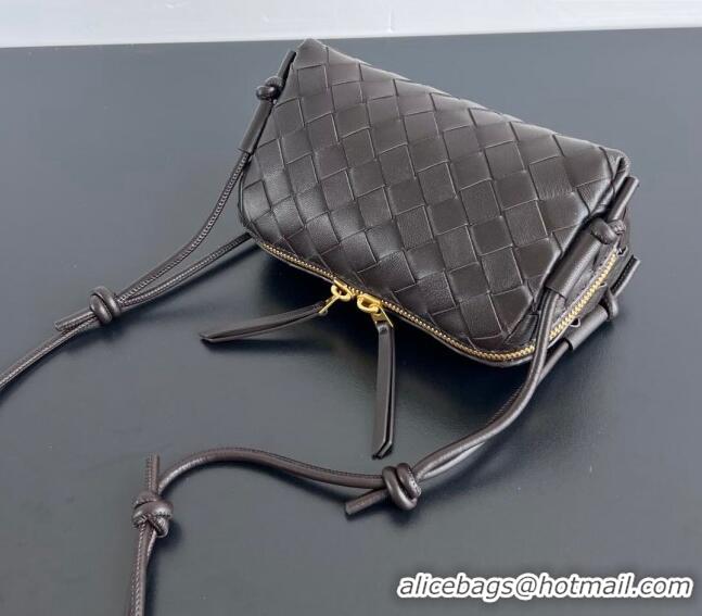 Buy Classic Bottega Veneta Intrecciato Leather Concert Pouch Mini bag Fondant 794258 Brown 2024