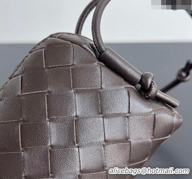 Buy Classic Bottega Veneta Intrecciato Leather Concert Pouch Mini bag Fondant 794258 Brown 2024