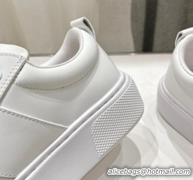 Trendy Design Prada White leather sneakers with White Web 719144