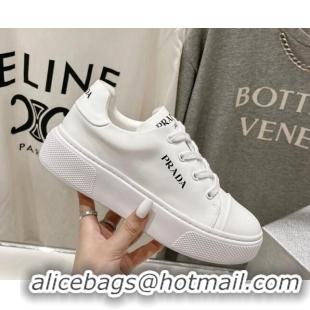 Duplicate Prada White leather sneakers with Logo Print 719147