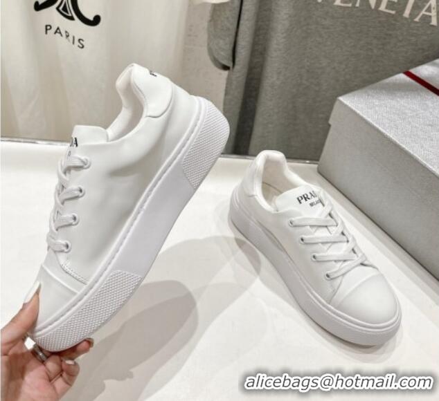 Duplicate Prada White leather sneakers with Logo Print 719147