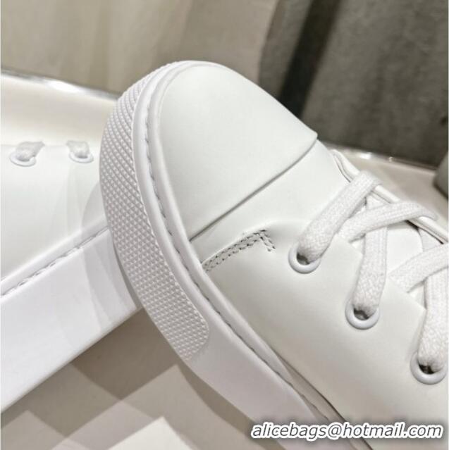 Duplicate Prada White leather sneakers with Logo Print 719147