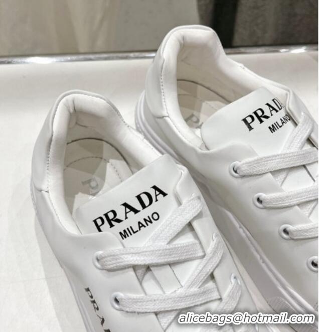 Duplicate Prada White leather sneakers with Logo Print 719147