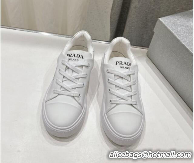 Duplicate Prada White leather sneakers with Logo Print 719147