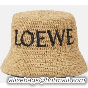 Super Quality Loewe Bucket Hat In Raffia L8103