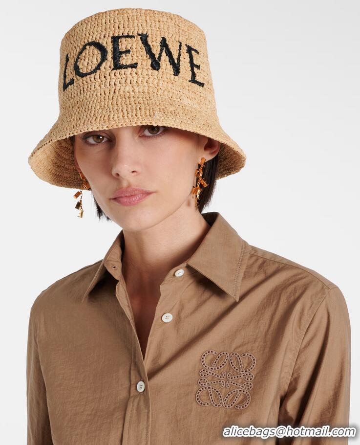 Super Quality Loewe Bucket Hat In Raffia L8103