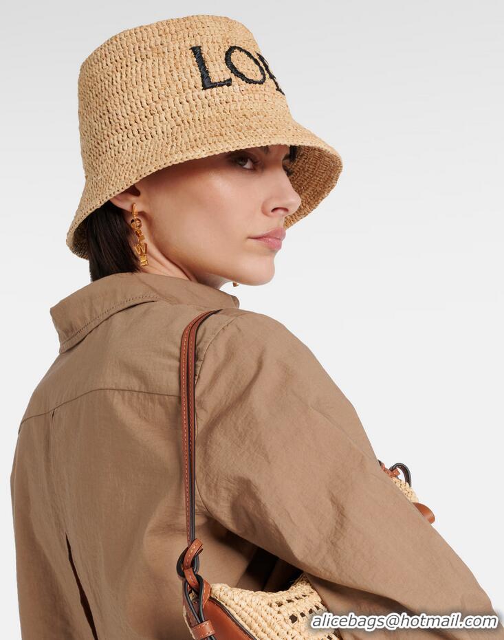 Super Quality Loewe Bucket Hat In Raffia L8103