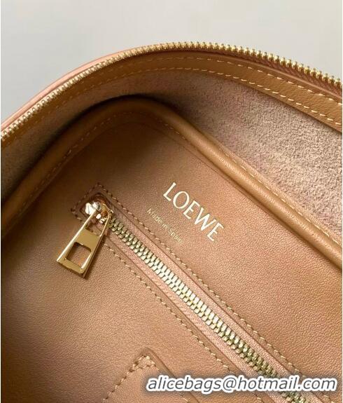 New Design Loewe Amazona 28 Medium Top Handle Bag in Nappa Calfskin L5004 Warm Desert Brown 2024