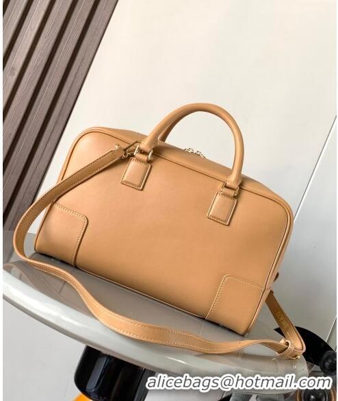 New Design Loewe Amazona 28 Medium Top Handle Bag in Nappa Calfskin L5004 Warm Desert Brown 2024