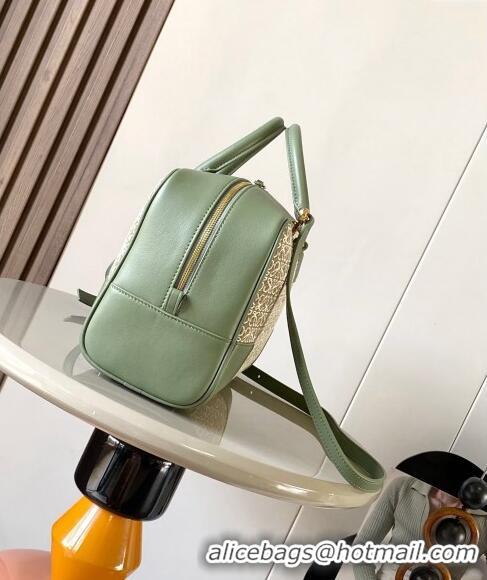 Super Quality Loewe Amazona 28 Medium Top Handle Bag in Jacquard and Calfskin L5005 Green 2024