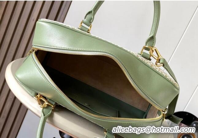 Super Quality Loewe Amazona 28 Medium Top Handle Bag in Jacquard and Calfskin L5005 Green 2024