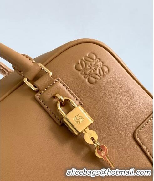 Most Popular Loewe Amazona 23 Small Top Handle Bag in Nappa Calfskin L5007 Warm Desert Brown 2024