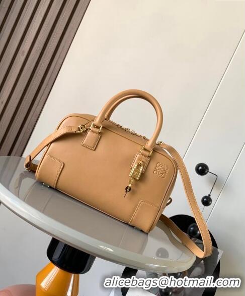 Most Popular Loewe Amazona 23 Small Top Handle Bag in Nappa Calfskin L5007 Warm Desert Brown 2024