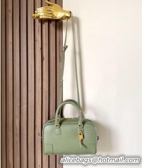 Good Looking Loewe Amazona 23 Small Top Handle Bag in Nappa Calfskin L5007 Avocado Green 2024