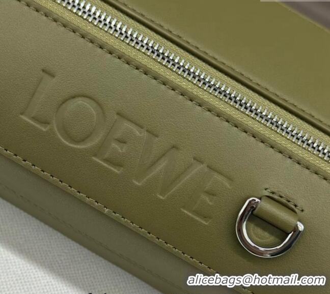 Good Product Loewe Convertible Sling Shoulder Bag in classic calfskin 262243 Olive Green 2024