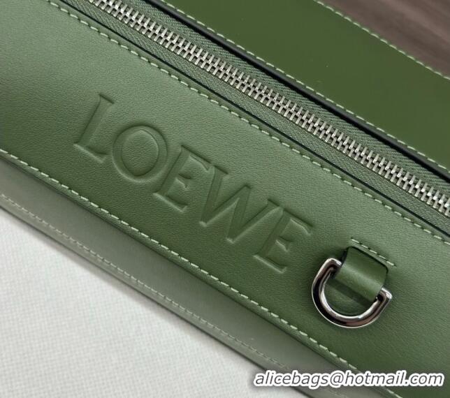 Low Cost Loewe Convertible Sling Shoulder Bag in classic calfskin Hunter 262243 Green 2024