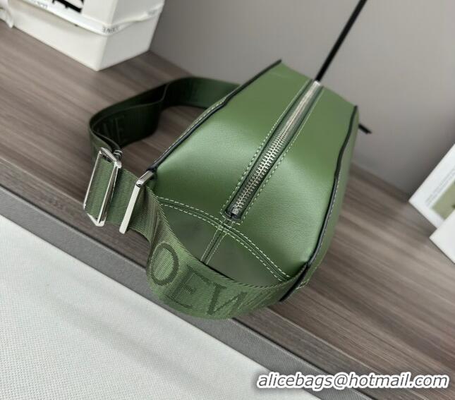 Low Cost Loewe Convertible Sling Shoulder Bag in classic calfskin Hunter 262243 Green 2024