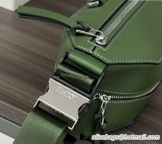 Low Cost Loewe Convertible Sling Shoulder Bag in classic calfskin Hunter 262243 Green 2024