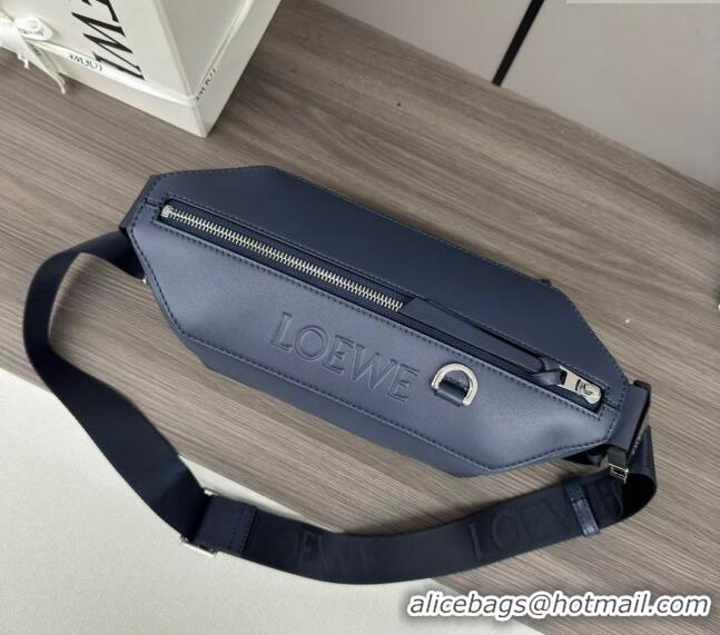 Buy Fashionable Loewe Convertible Sling Shoulder Bag in classic calfskin 262243 Abyss Blue 2024