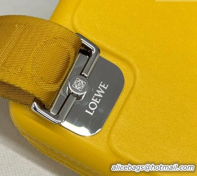 Pretty Style Loewe Men's Molded Sling Bag in smooth calfskin 062323 Yellow 2024