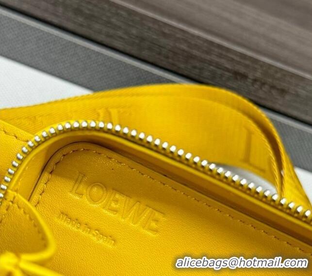 Pretty Style Loewe Men's Molded Sling Bag in smooth calfskin 062323 Yellow 2024