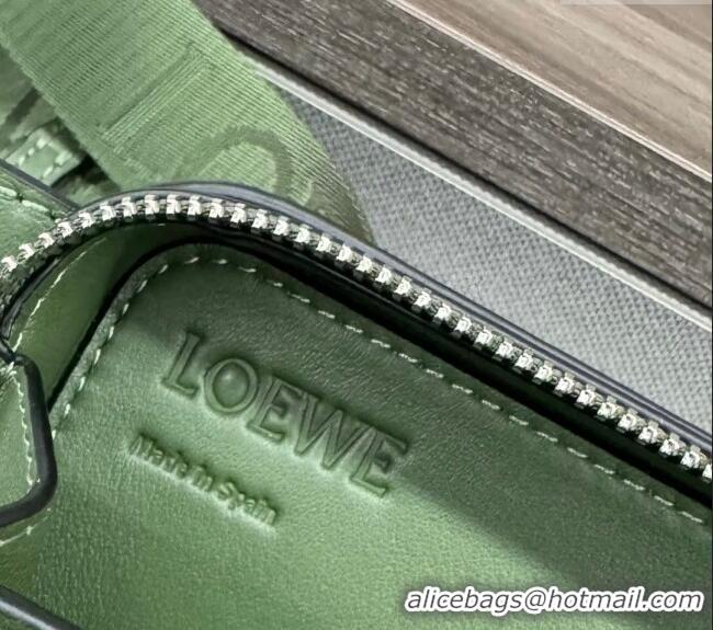 Good Taste Loewe Men's Molded Sling Bag in smooth calfskin 062323 Hunter Green 2024