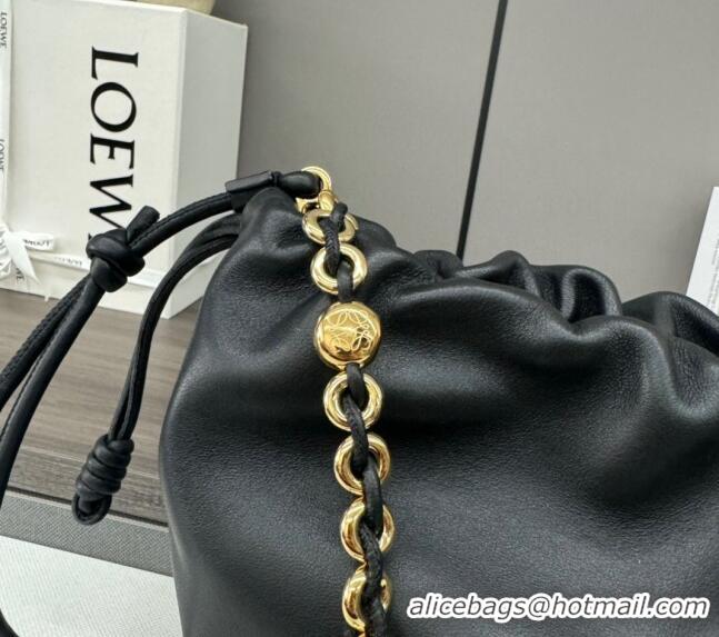 Top Quality Loewe Flamenco Purse Bucket bag in mellow nappa lambskin 012406 Black 2024