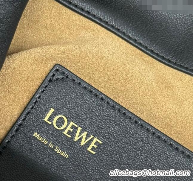 Top Quality Loewe Flamenco Purse Bucket bag in mellow nappa lambskin 012406 Black 2024