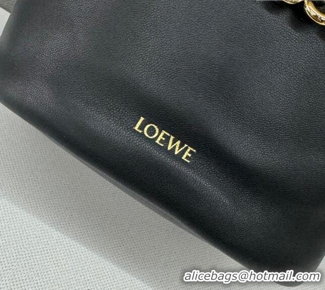 Top Quality Loewe Flamenco Purse Bucket bag in mellow nappa lambskin 012406 Black 2024