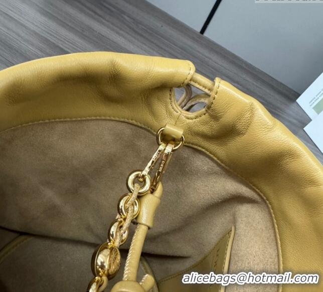 Market Sells Loewe Flamenco Purse Bucket bag in mellow nappa lambskin 012406 Sahara Yellow 2024