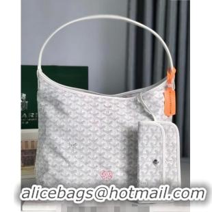 Buy Fashionable Goyard Boheme Hobo Bag with Pink Heart 020223 White 2024