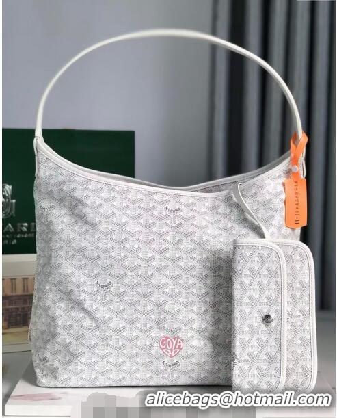 Buy Fashionable Goyard Boheme Hobo Bag with Pink Heart 020223 White 2024