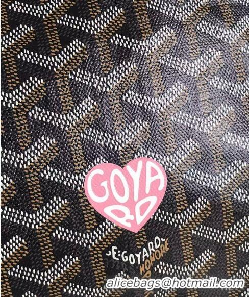 New Style Goyard Boheme Hobo Bag with Pink Heart 020223 Black 2024