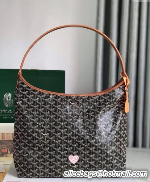 Trendy Design Goyard Boheme Hobo Bag with Pink Heart 020223 Brown 2024